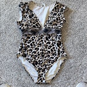 Bleu Rod Beattie Leopard Print Swimsuit
